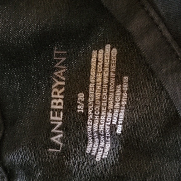 Lane Bryant Multi Color sequined shoulder long sleeve top black size 18/20 NWOT - Picture 6 of 11